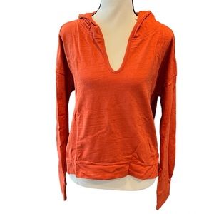 NWT LOFT high low hooded knit top, size L